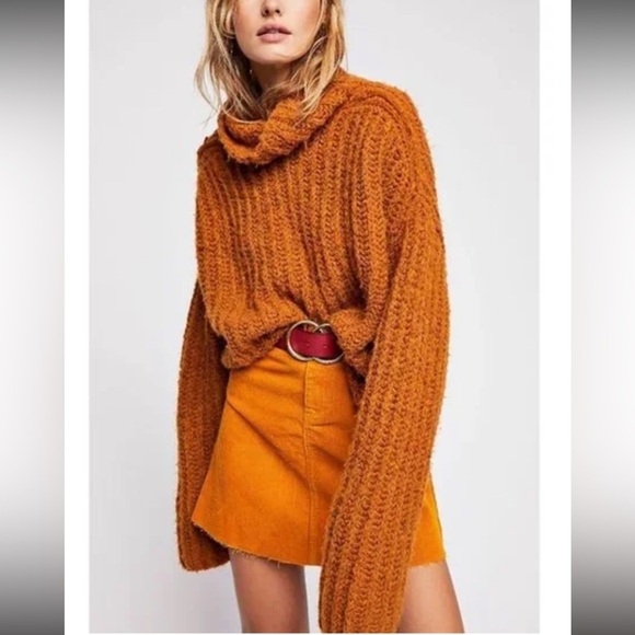 Free People Fluffy Fox Woven Pullover Turtleneck Sweater - Picture 3 of 10